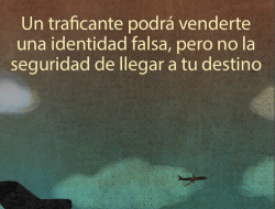 Poster Un traficante te da identidad falsa pero no seguridad Poster Un traficante te da identidad falsa pero no seguridad