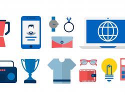 Icons of everyday objects.