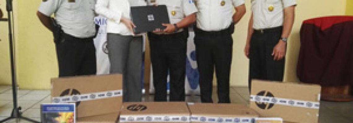 Through its Mesoamerica Program, the United Nations Immigration Agency (IOM) provided the National Civil Police with new technological and methodological tools