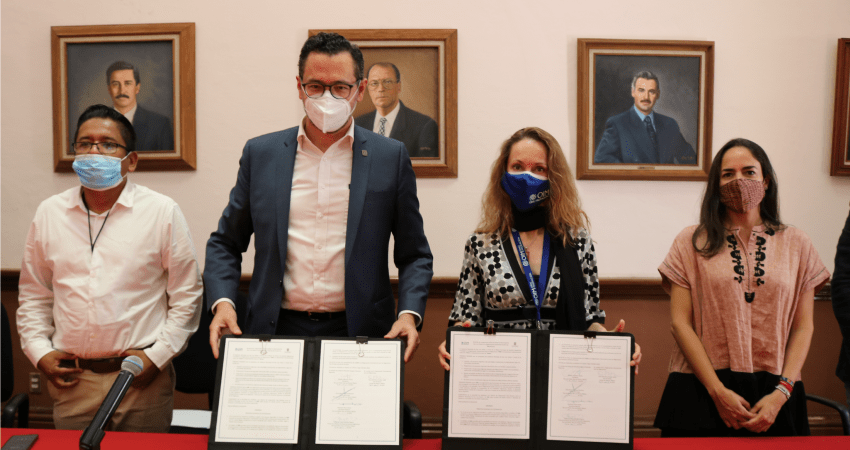 Firma del convenio de apertura en la Ventanilla de San Luis Potosí