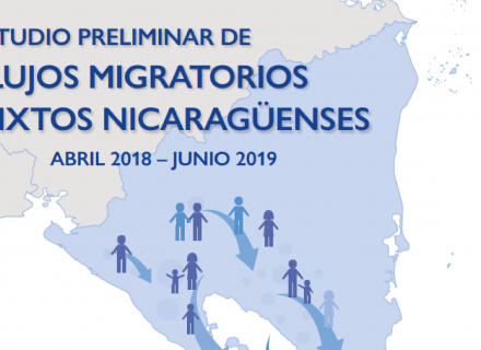 Mapa de Nicaragua con el título del estudio